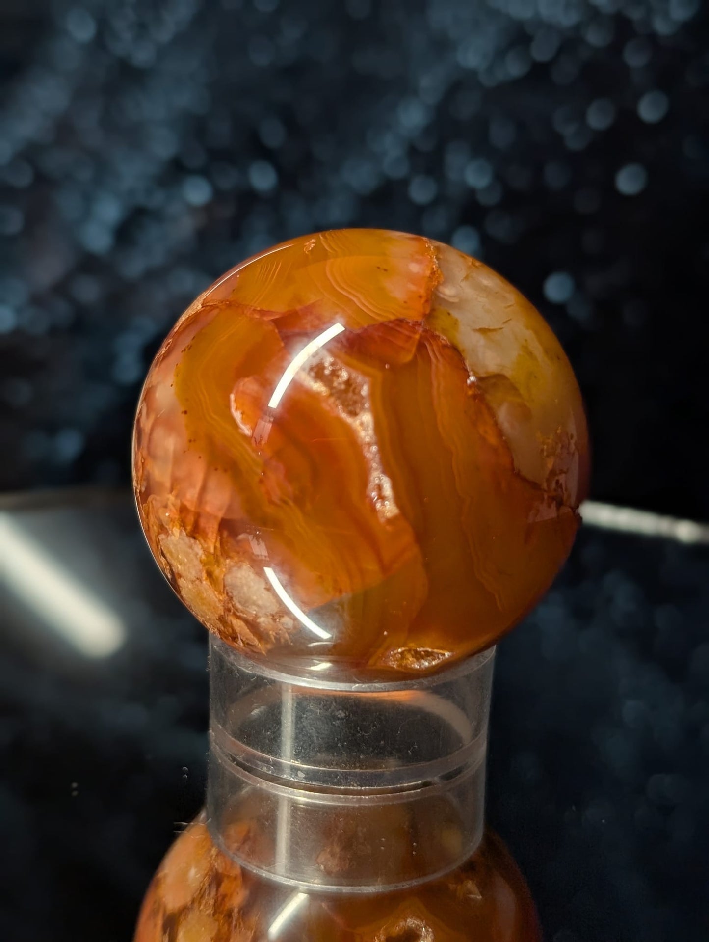 Karneol Blumenachat Kugel - 2 Größen