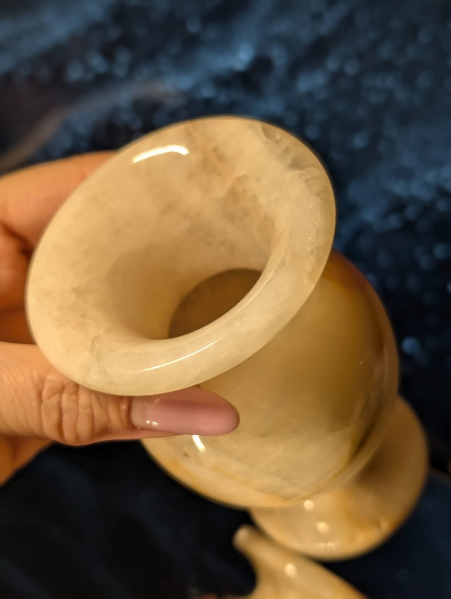 Onyx-Vase & Lichtobjekt | 11,5 cm