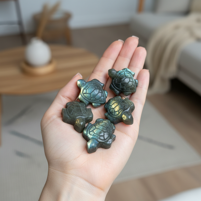 Labradorit Schildkröte – Mini-Carving