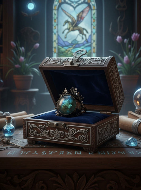 Arcana VII – Der Hüter der Schwelle (Labradorit-Ring)