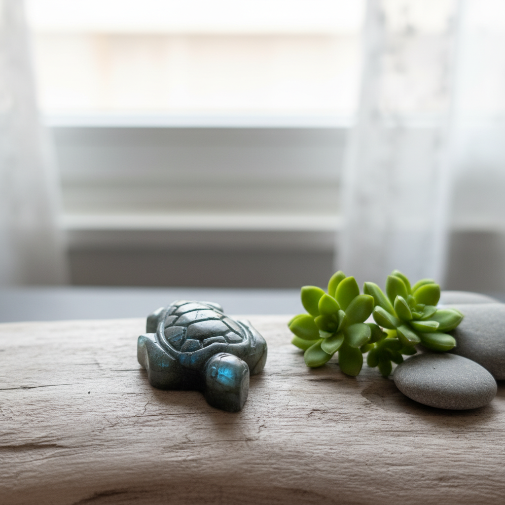 Labradorit Schildkröte – Mini-Carving