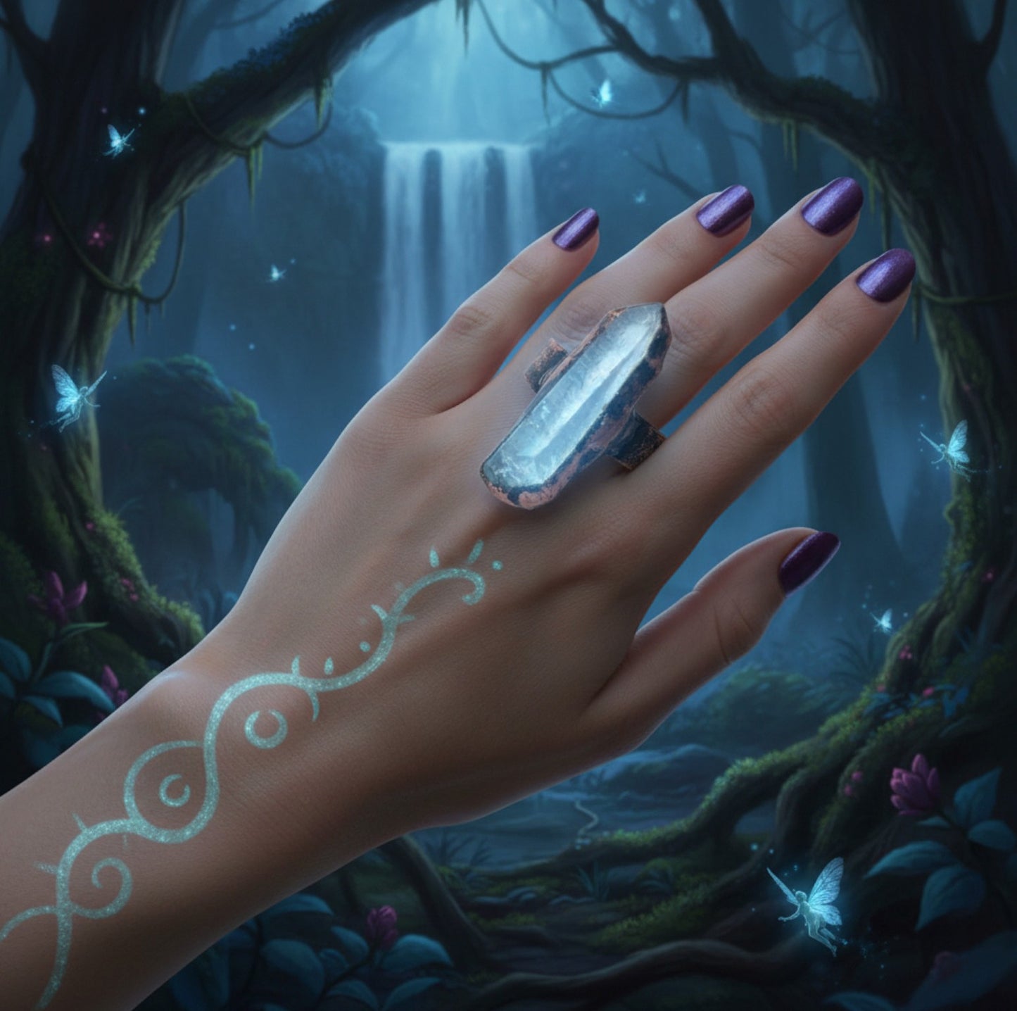 Arcana IX – Der Spiegel des Lichts  (Bergkristall /Clearquarz-Ring)