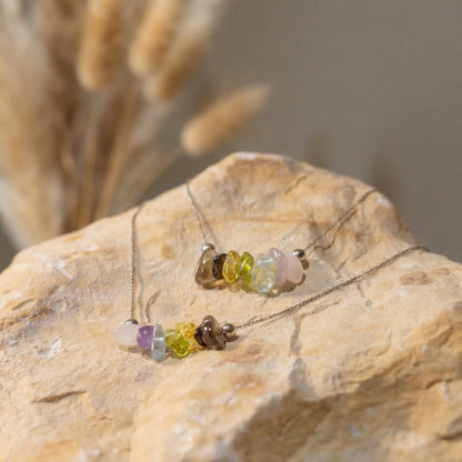 Chakra-Set "Full Spectrum" - Amethyst - Apatit - Peridot - Citrin - Granat - Rauchquarz