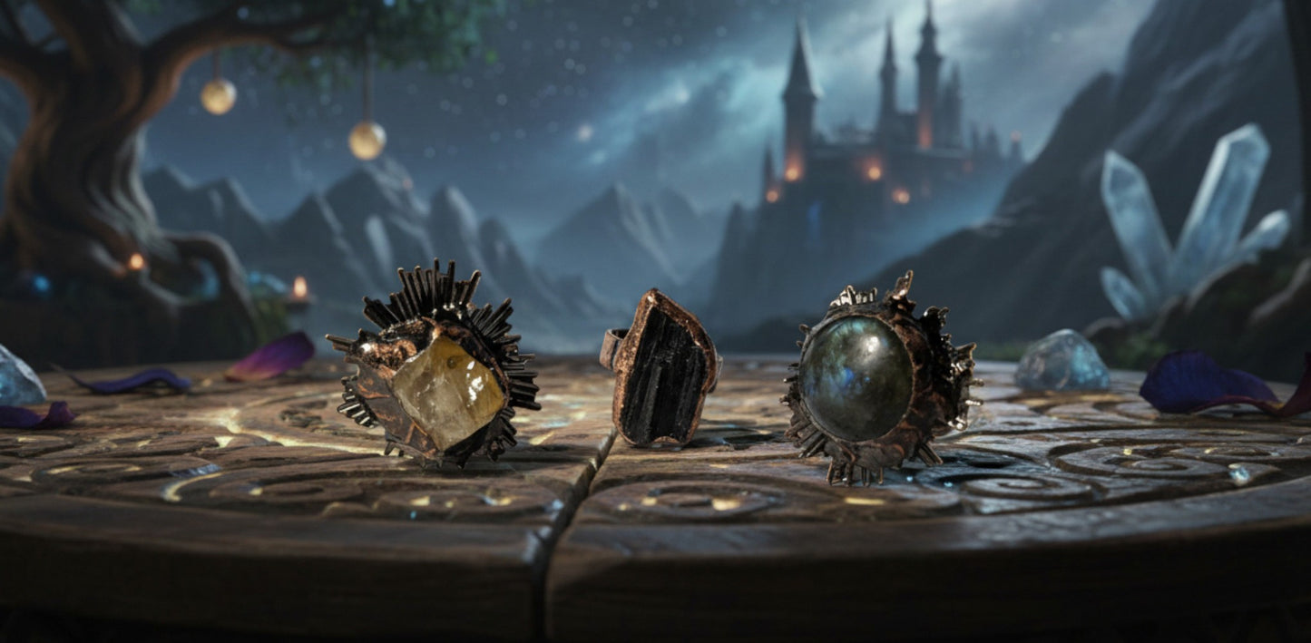 Arcana VII – Der Hüter der Schwelle (Labradorit-Ring)