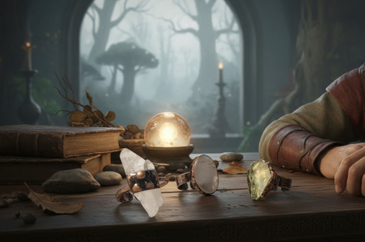 Arcana IX – Der Spiegel des Lichts  (Bergkristall /Clearquarz-Ring)