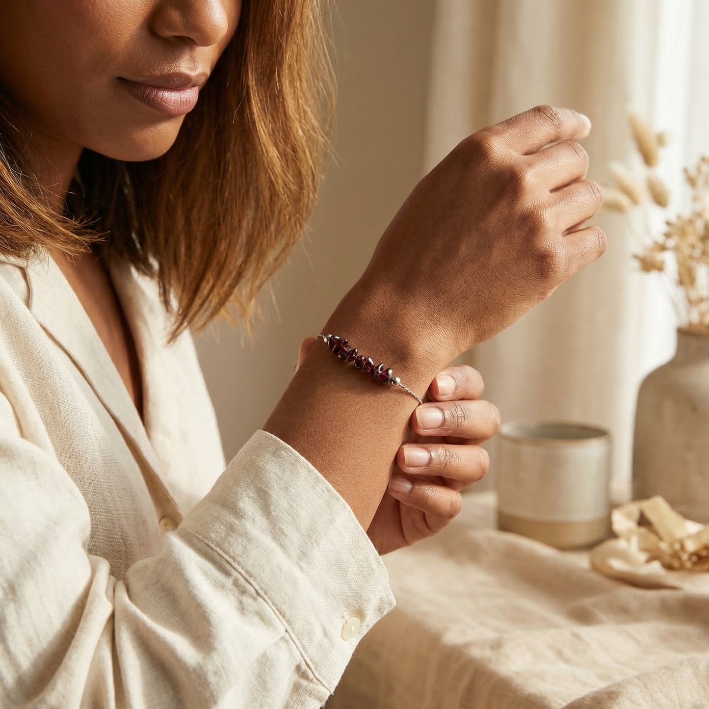 Lebensenergie-Armband „Root Fire“ - Granat