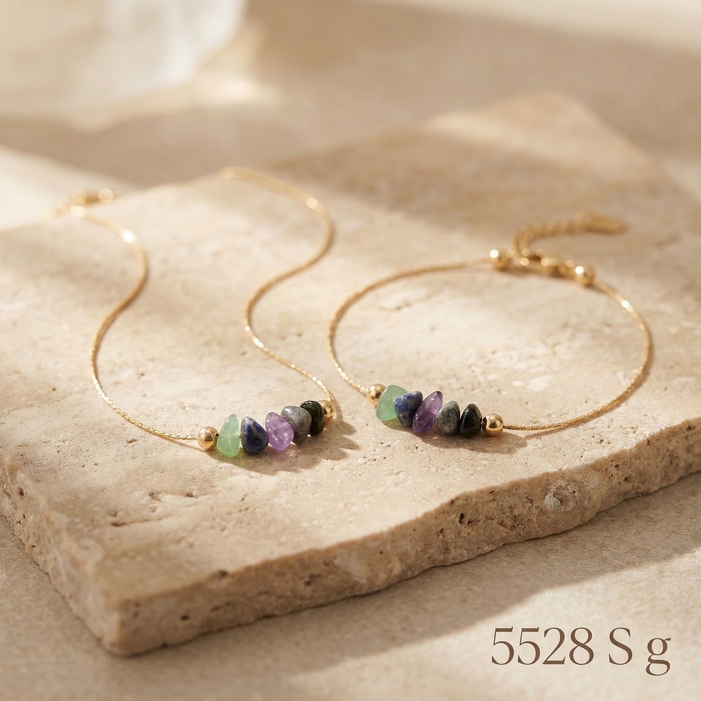 Erdungsset "Steady Ground" - Moosachat - Hämatit - Amethyst - Lapislazuli - Aventurin