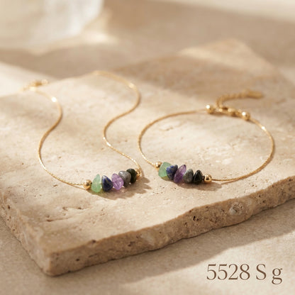 Erdungsset "Steady Ground" - Moosachat - Hämatit - Amethyst - Lapislazuli - Aventurin