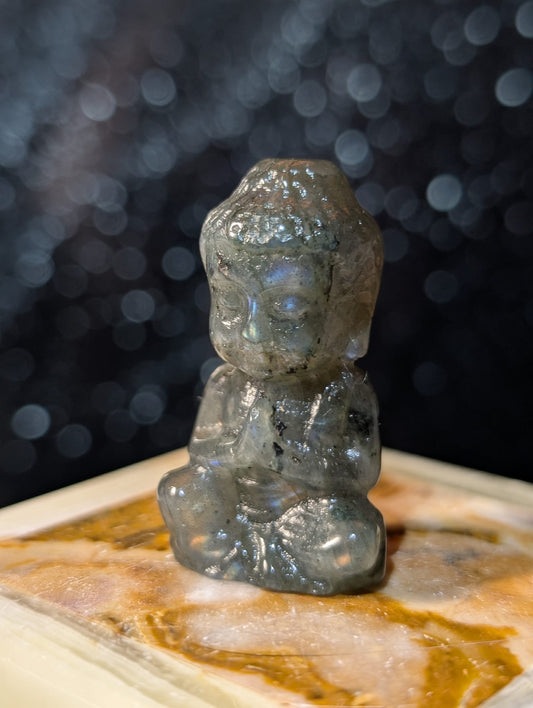 Mini-Buddha aus Labradorit