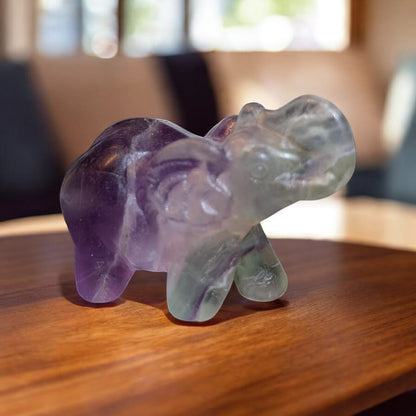 Mini-Elefant (Black Obsidian oder Fluorit)