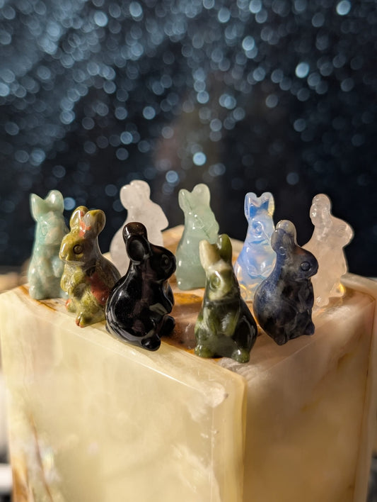 Mini-Hase aus Edelstein (Auswahl)