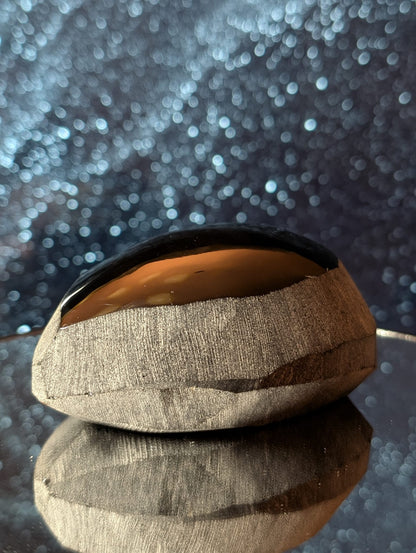 Obsidian-Freiform roh & poliert