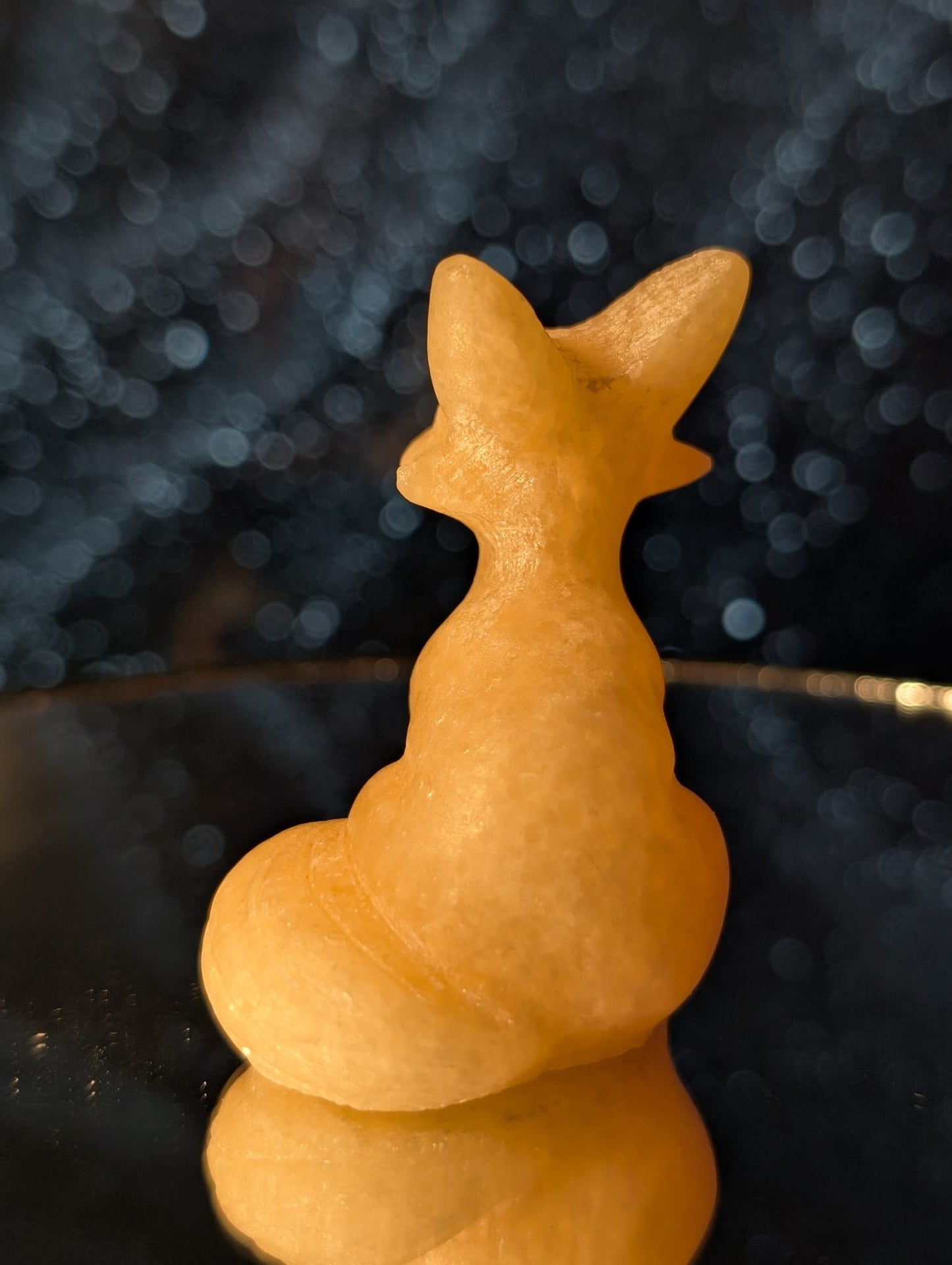 Fuchs-Figuren aus Jade, Aventurin, Orangencalcit, Rosenquarz, Ader-Jaspis