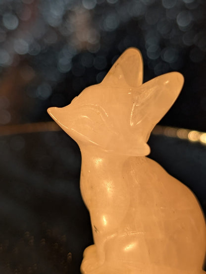 Fuchs-Figuren aus Jade, Aventurin, Orangencalcit, Rosenquarz, Ader-Jaspis