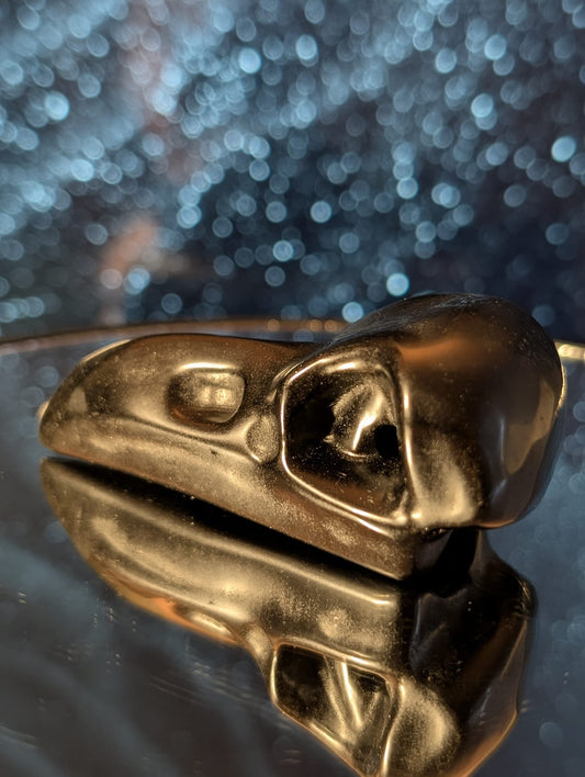 Obsidian Krähen-/Rabenschädel - 4 Größen