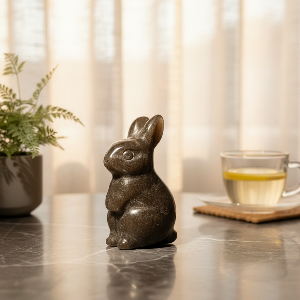 Silver Shine Obsidian Hase