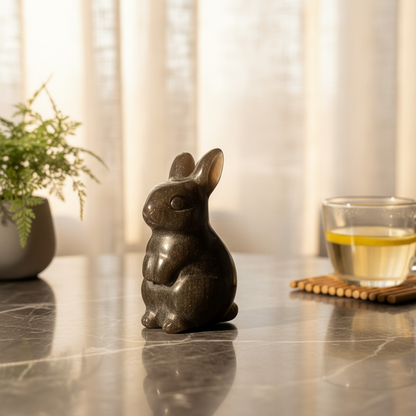 Silver Shine Obsidian Hase