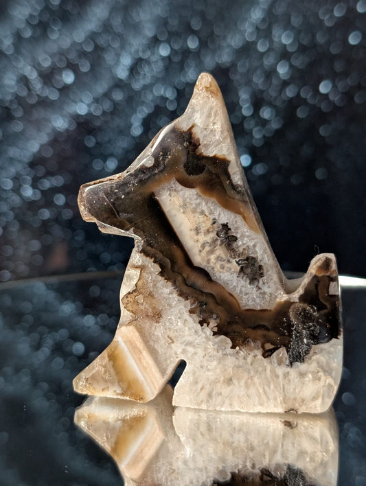 Achat-Quarz Hund - Unikat