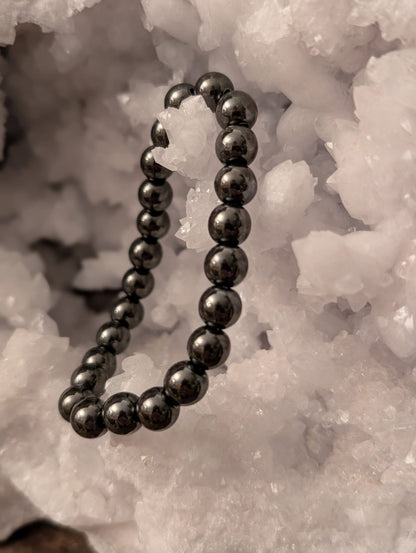 Echtes Naturstein-Armband – Hämatit / Tigerauge / Black Obsidian / Falkenauge - 15-18