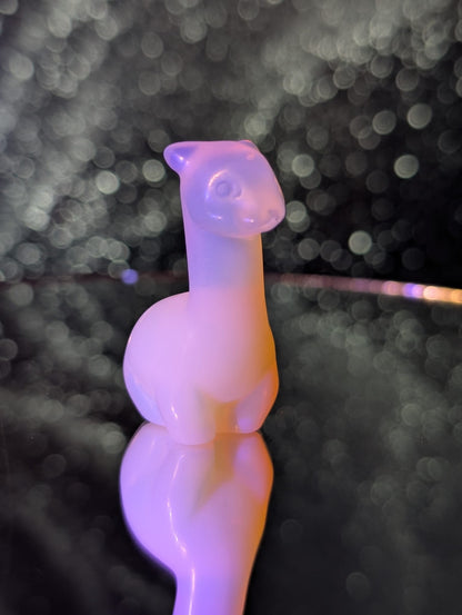 Lama-Carving – Opalith, Rosenquarz, Yooperlite & Labradorit