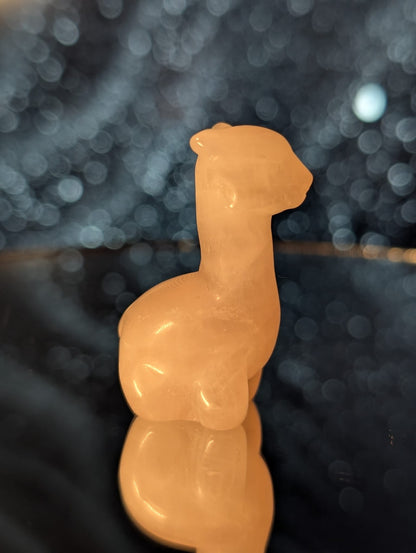 Lama-Carving – Opalith, Rosenquarz, Yooperlite & Labradorit