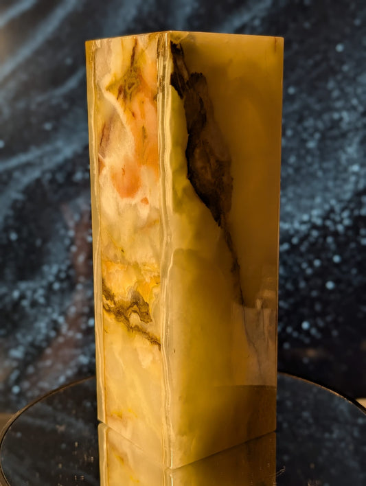 Onyx-Vase / Lichtsäule (19,5 cm)