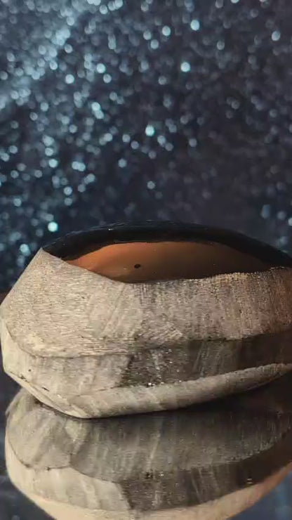 Obsidian-Freiform roh & poliert