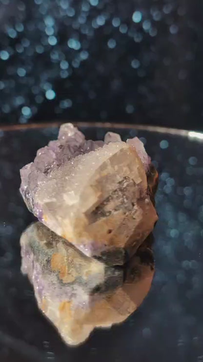 Amethyst-Stufe mit Sugar-Calcit